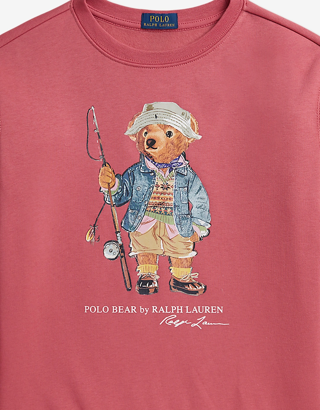 Ralph Lauren Boys Polo Bear Sweatshirt in Pink