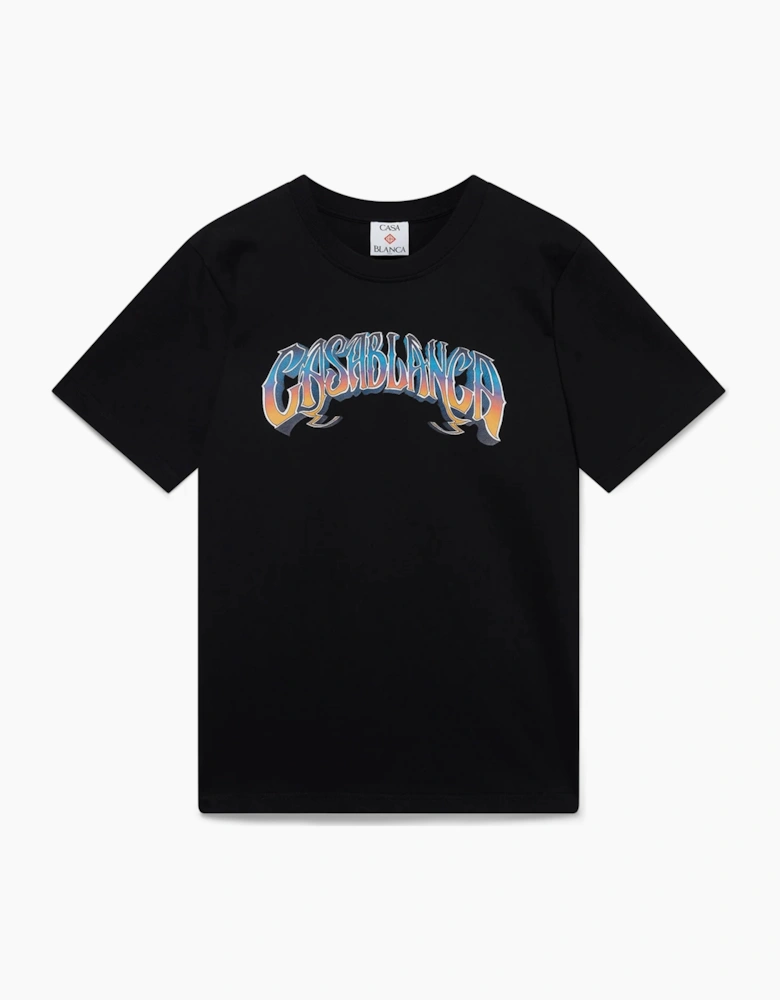 CASABLANCA GRADIENT GOTHIC TEE BLACK