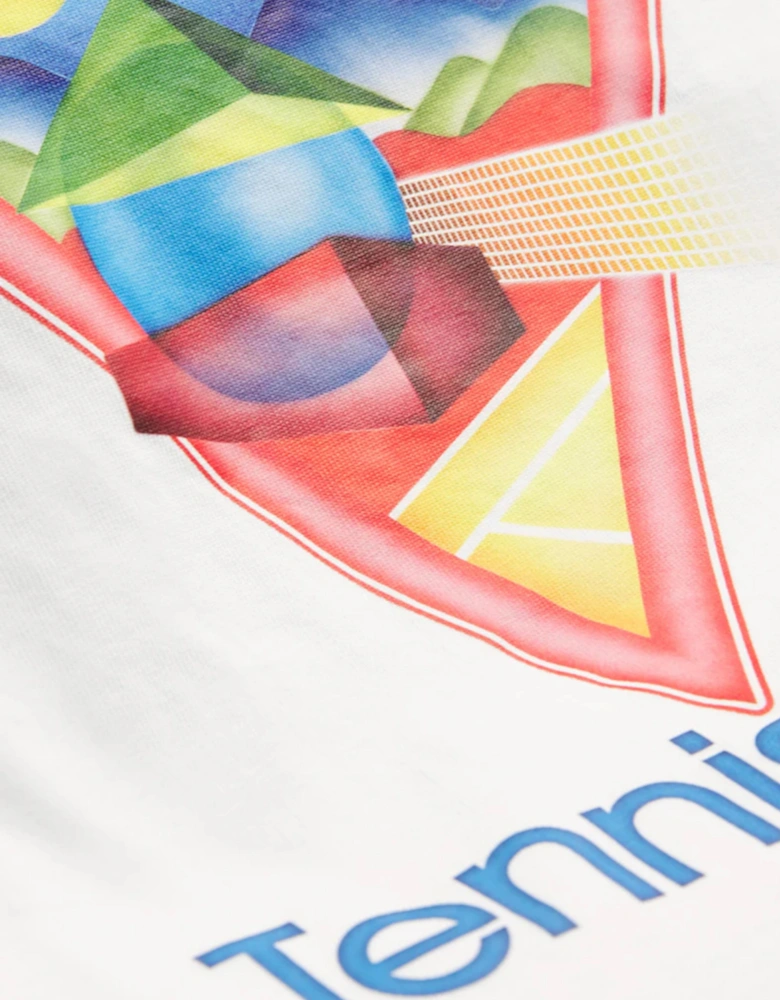CASABLANCA TENNIS CLUB ICON TEE WHITE