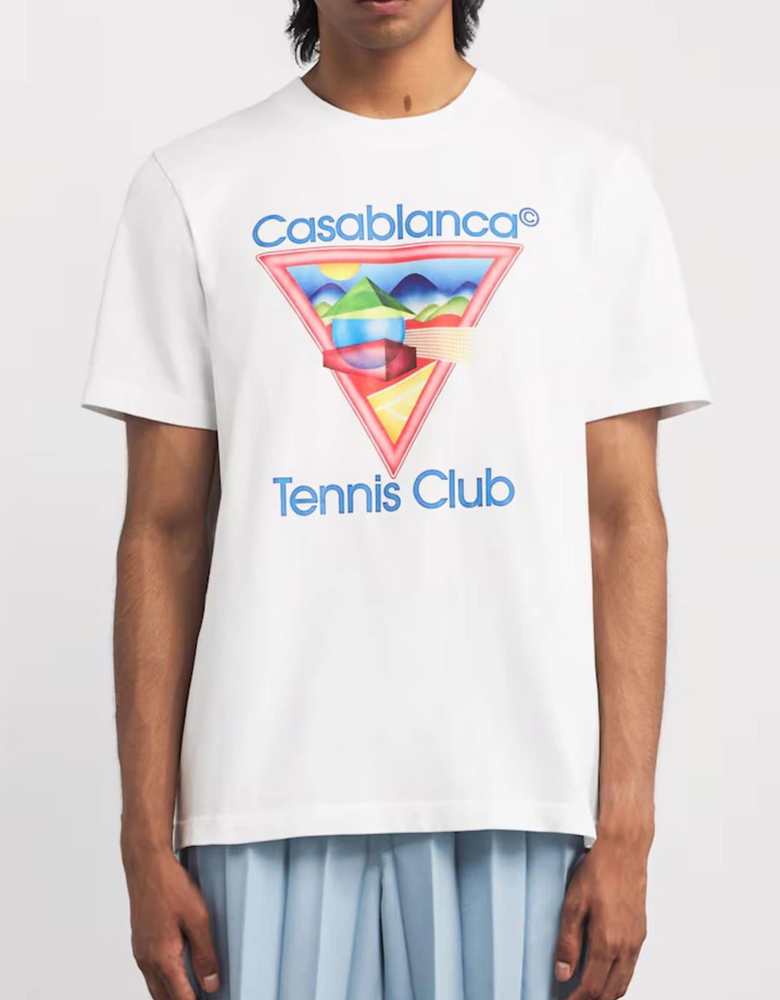 CASABLANCA TENNIS CLUB ICON TEE WHITE