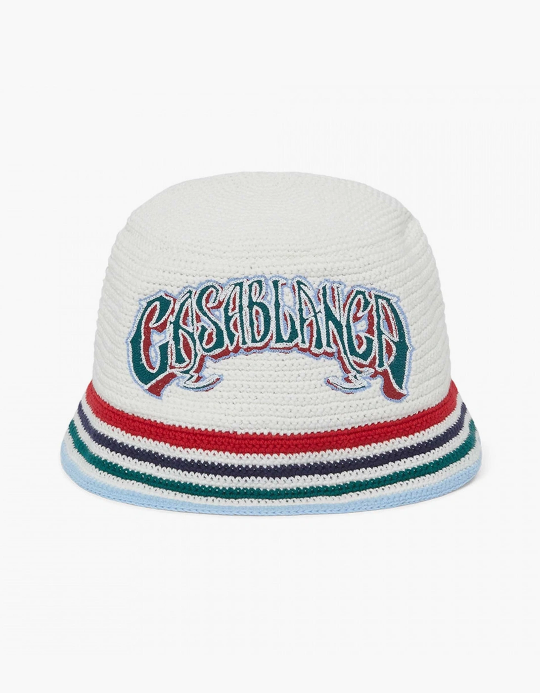 CASABLANCA GOTHIC CROTCHET HAT WHITE