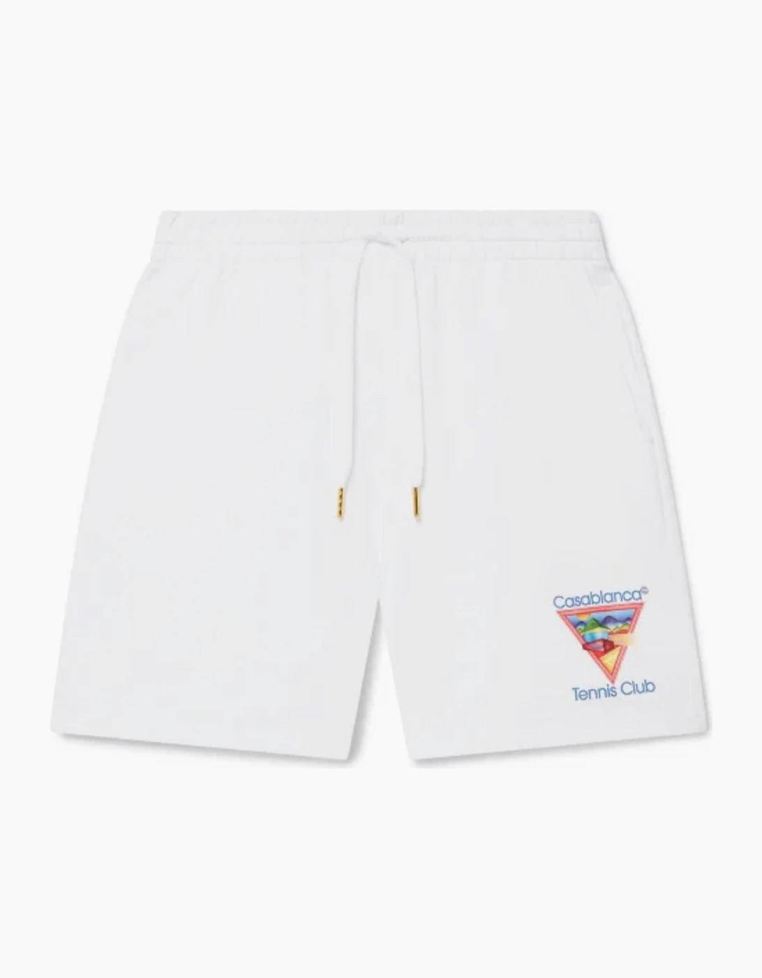 CASABLANCA TENNIS CLUB ICON SWEAT SHORTS WHITE