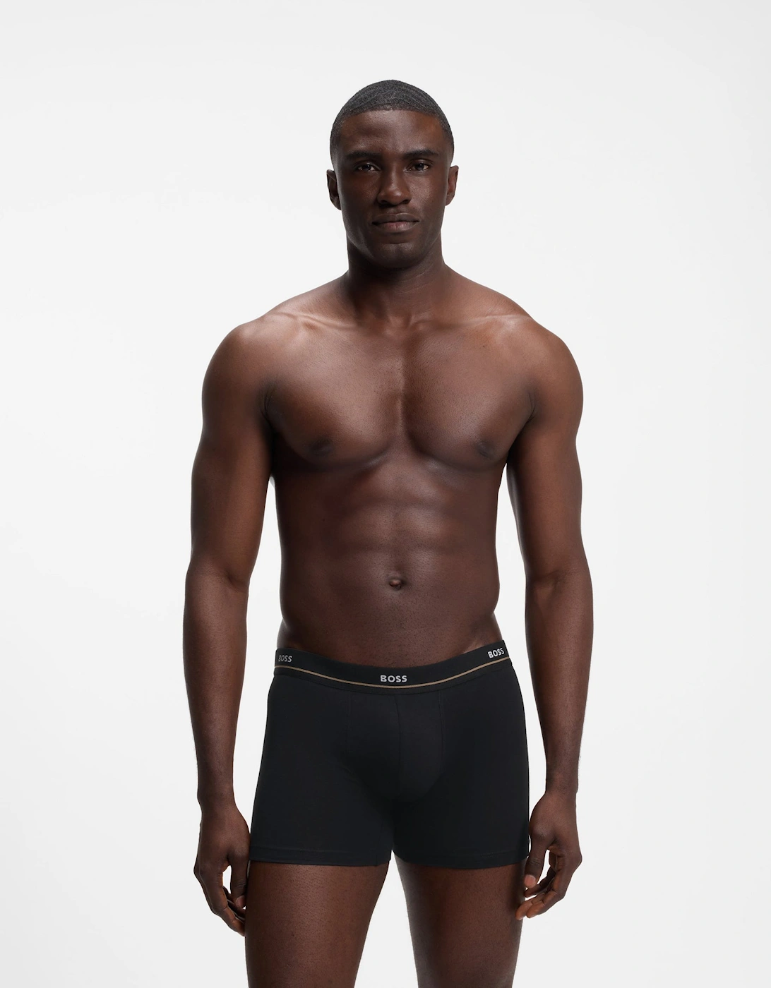 BOSS Orange Five-pack of logo-waistband stretch-cotton boxer briefs  - Black 001