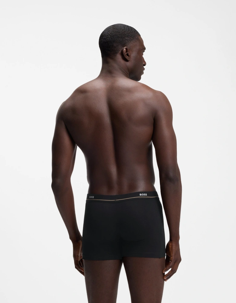 BOSS Orange Five-pack of logo-waistband stretch-cotton boxer briefs  - Black 001