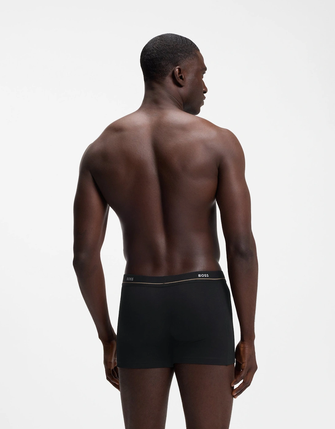 BOSS Orange Five-pack of logo-waistband stretch-cotton boxer briefs  - Black 001