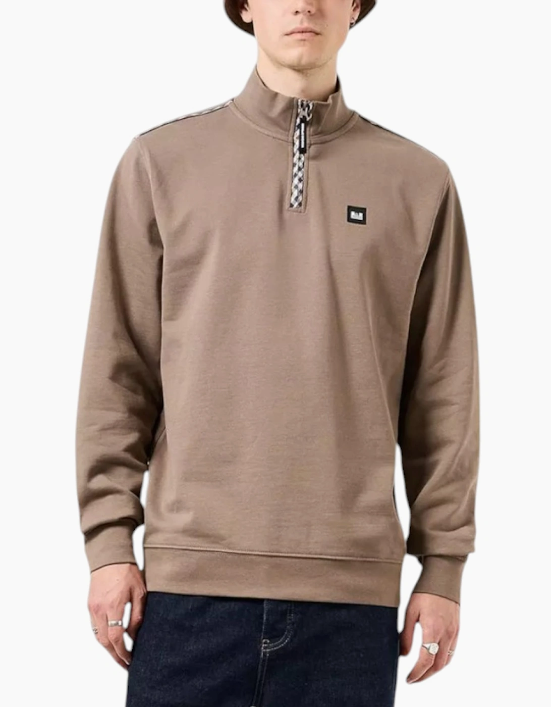 Weekend Offender Matisa Mens Mid House Check Sweatshirts Pullover Crew Neck Tops, 2 of 1