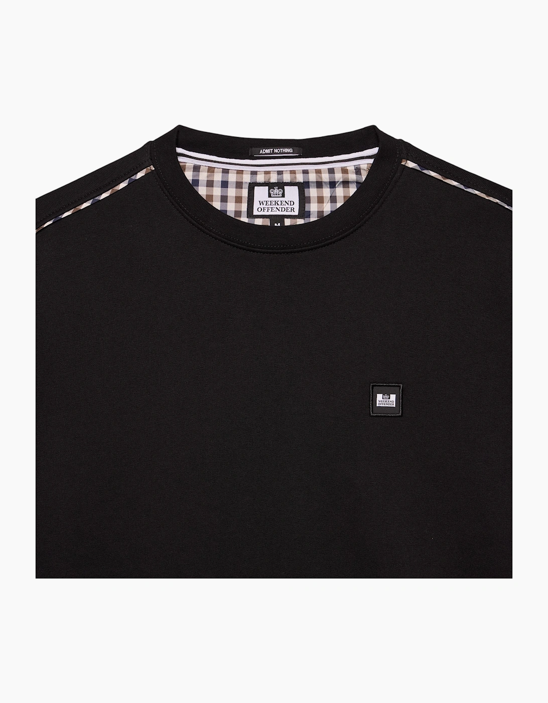 Weekend Offender Vega Mens Mid House Check Sweatshirts Pullover Crew Neck Casual