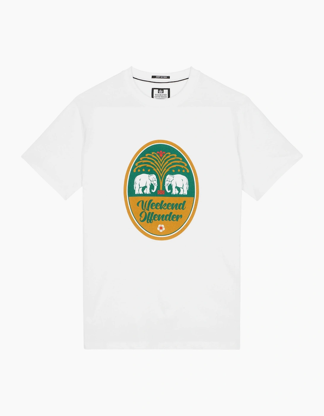 Weekend Offender Chang Graphic T-Shirt White Short Sleeve Cotton Casual Tee Top