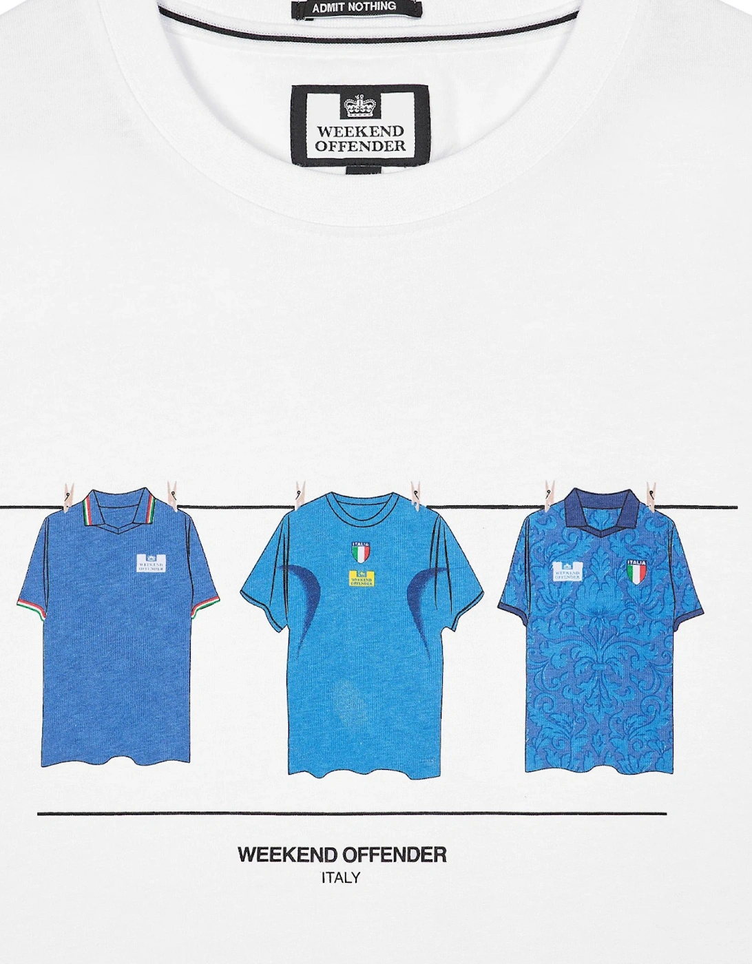 Weekend Offender Italy Mens T Shirts Crew Neck Short Sleeve Casual Cotton Tee
