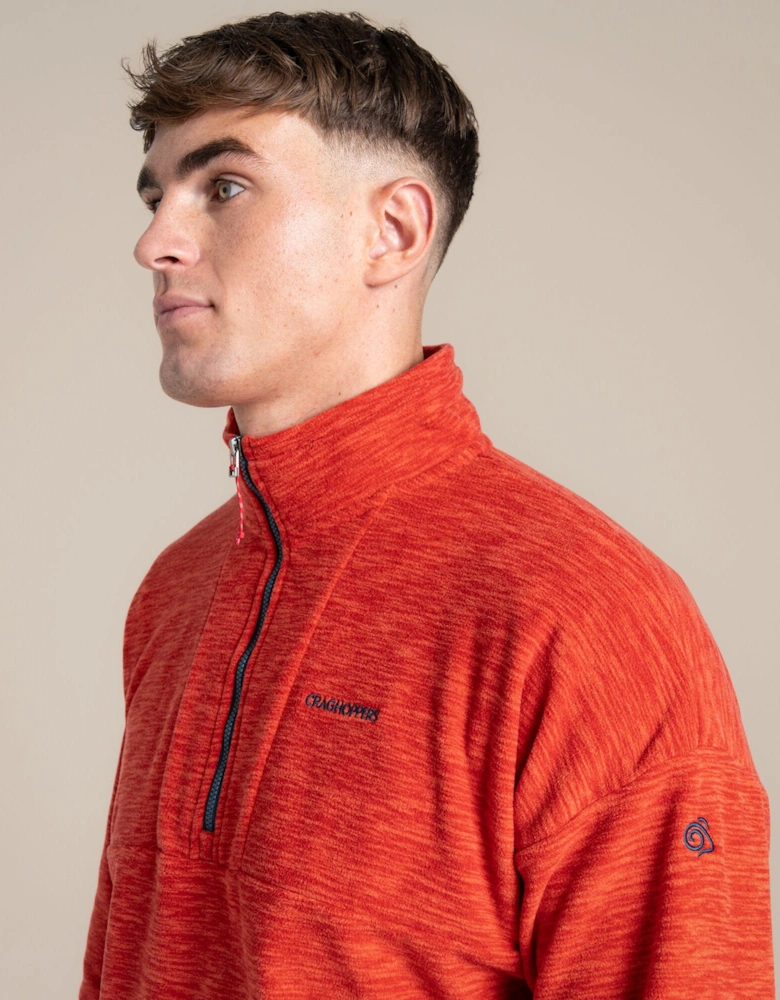 Craghoppers Mens Esk Colour Block Melange Half Zip Fleece Top