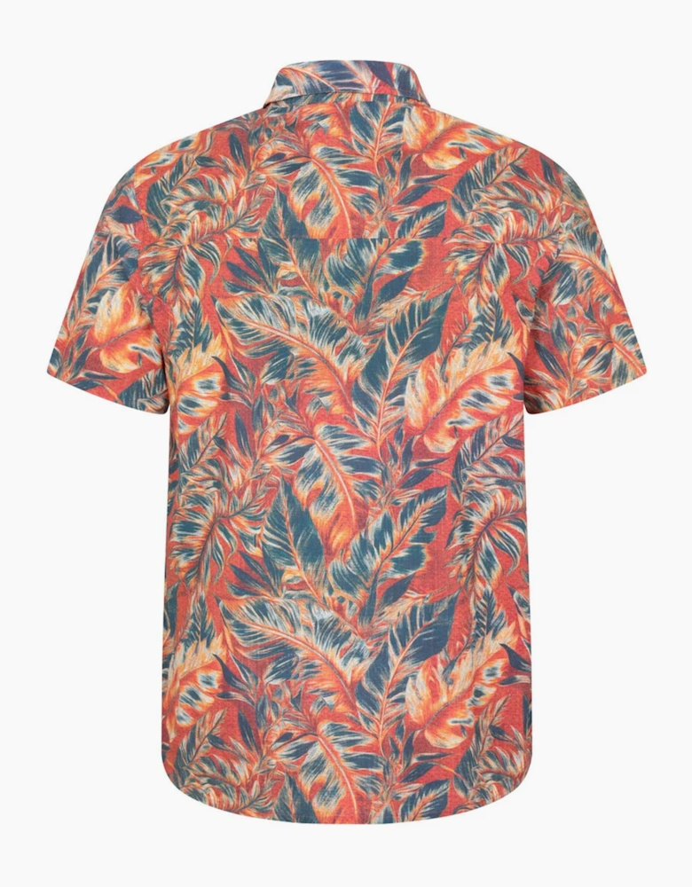 Mountain Warehouse Mens Tropical Leaves Short-Sleeved Shirt