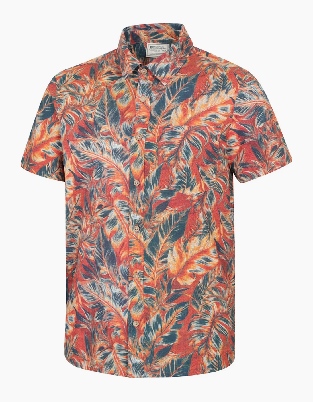 Mountain Warehouse Mens Tropical Leaves Short-Sleeved Shirt