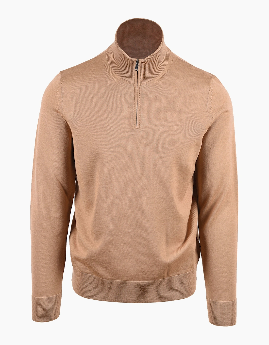 Boss Black BOSS H EBENJI HALF ZIP KNITWEAR MEDIUM BEIGE, 4 of 3