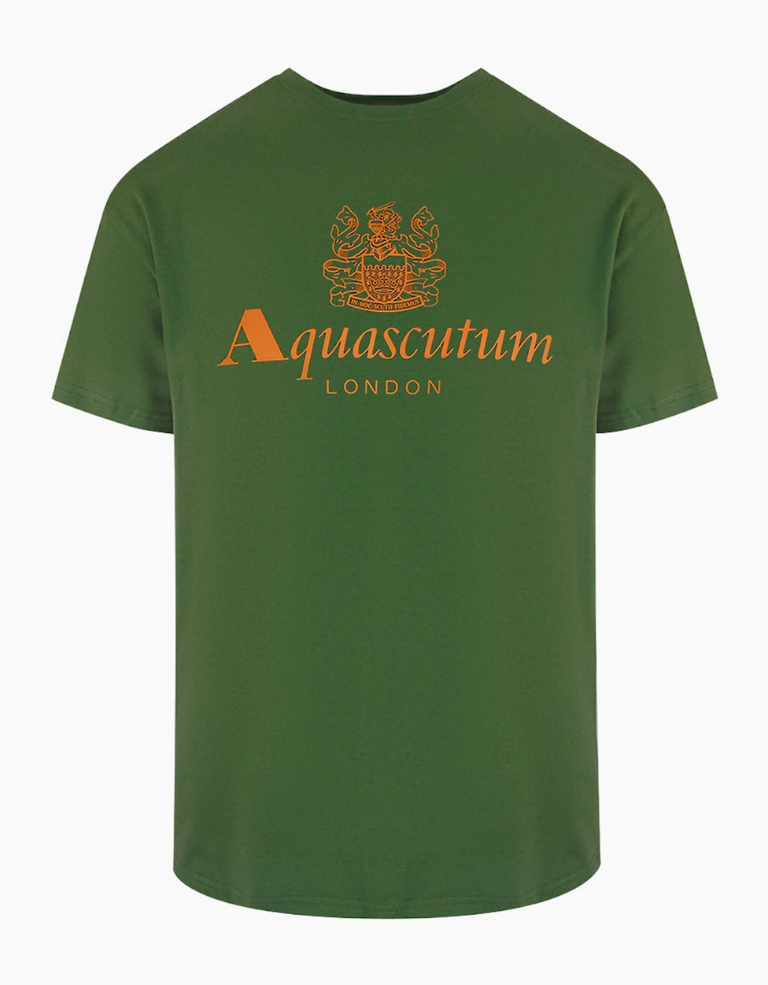 Aquascutum London Aldis Brand Logo Army Green T-Shirt