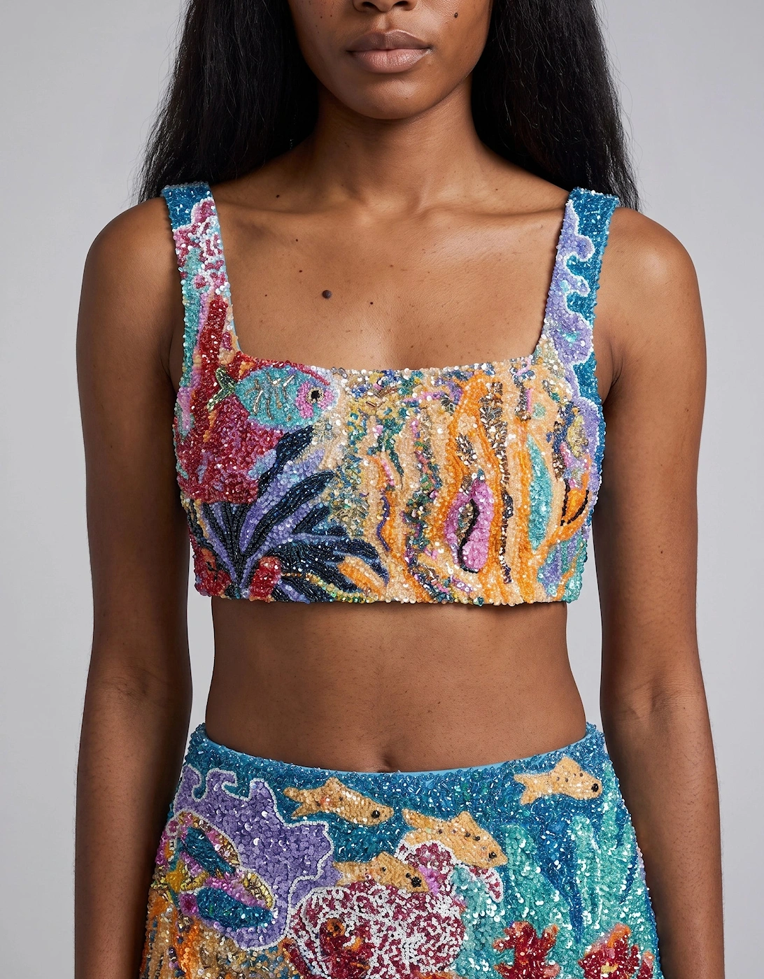 Coastal Blue Coral Co-ord Skirt