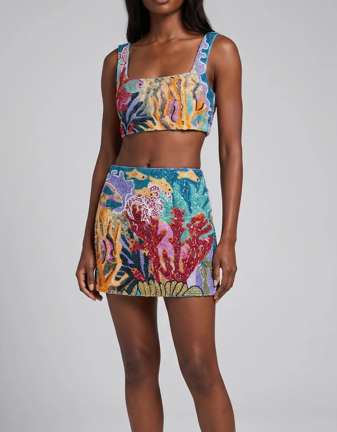Coastal Blue Coral Co-ord Skirt, 13 of 12