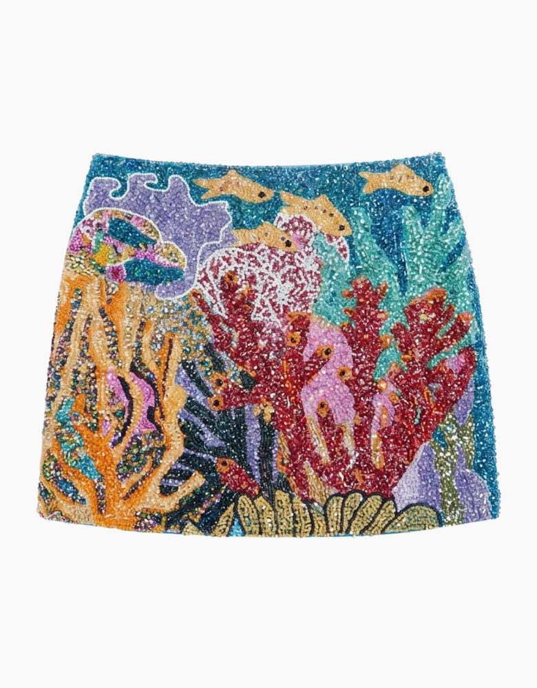 Coastal Blue Coral Co-ord Skirt