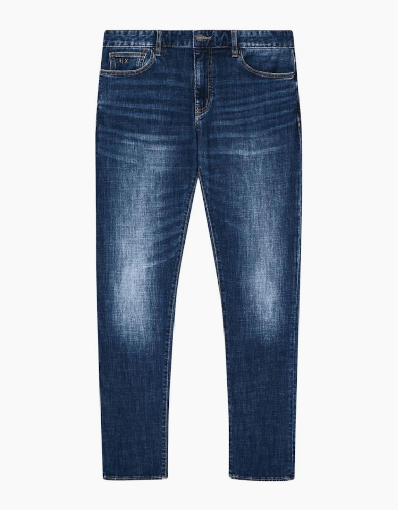 Skinny Fit Dark Wash Blue Jeans