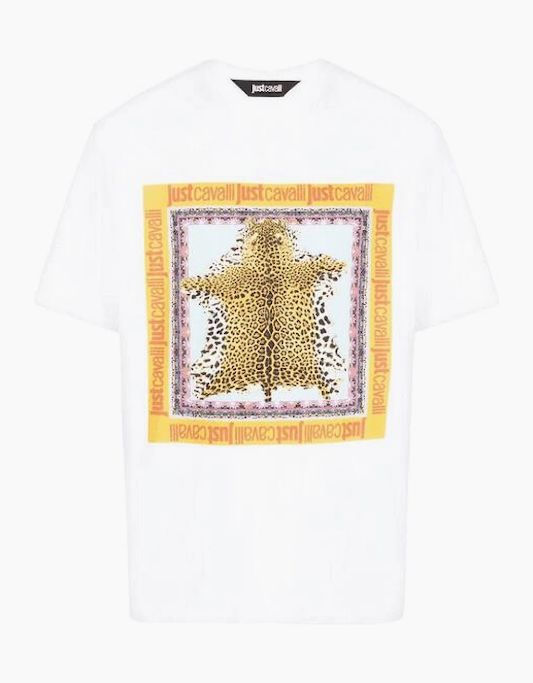 Foulard Cotton Leopard Graphic White T-Shirt