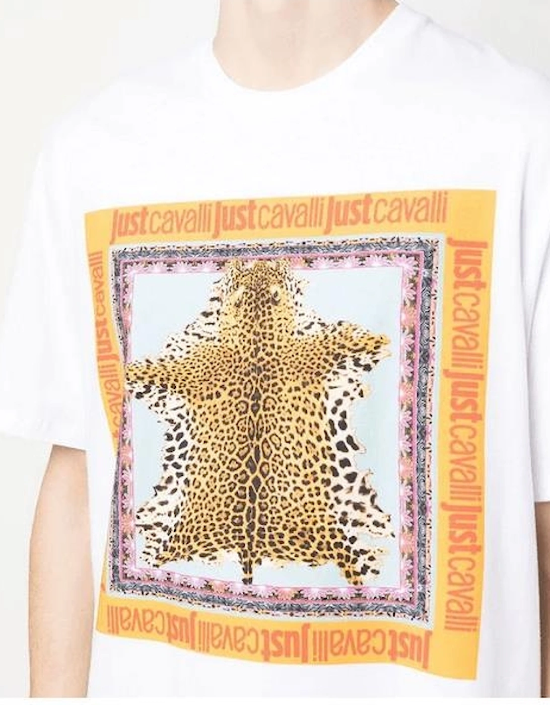 Foulard Cotton Leopard Graphic White T-Shirt