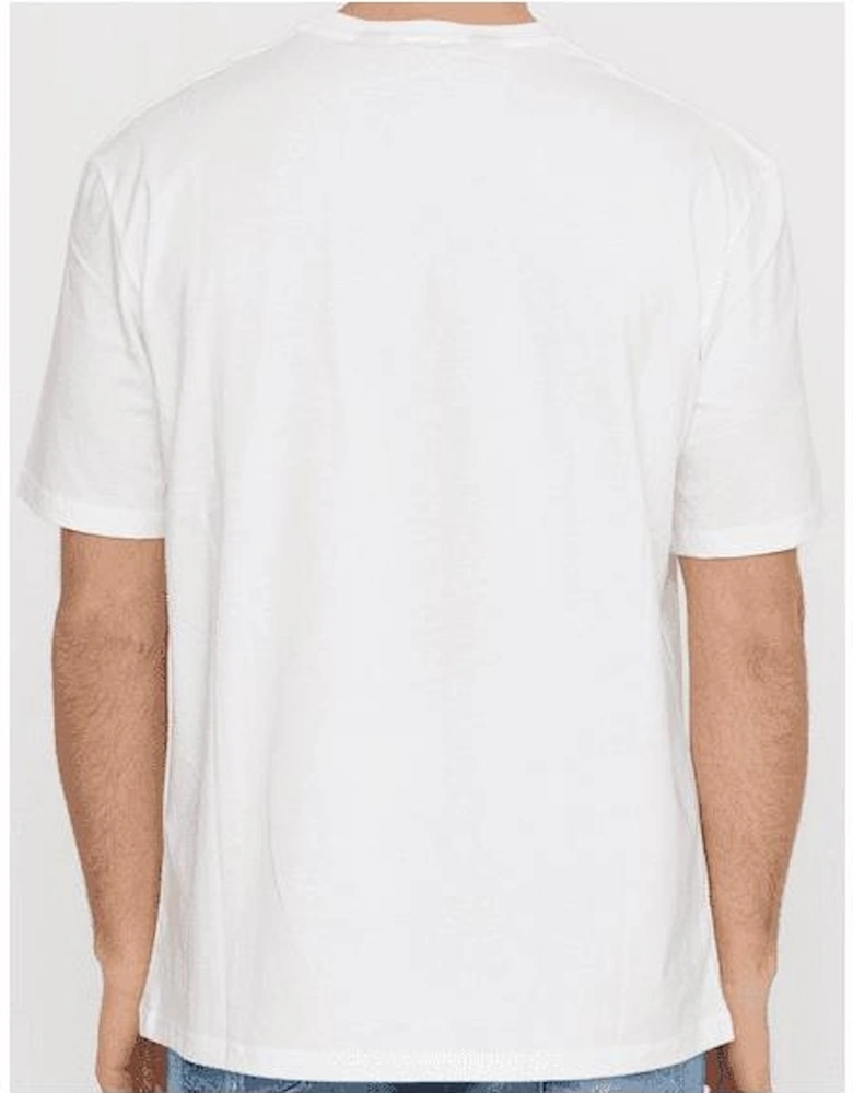 Split Logo Cotton White/Gold T-Shirt