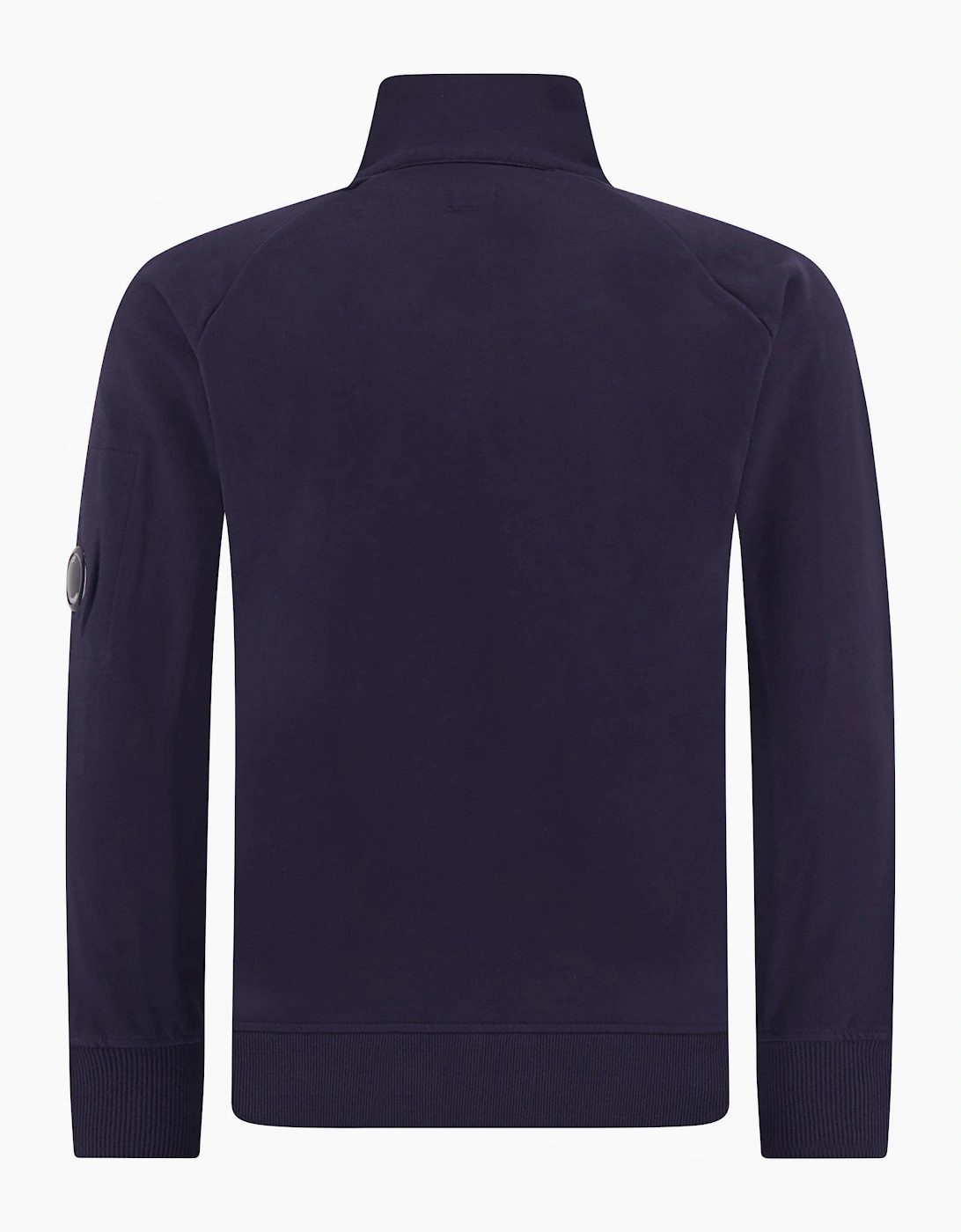 Cotton Lens Logo Quarter Zip Navy Sweatshirt