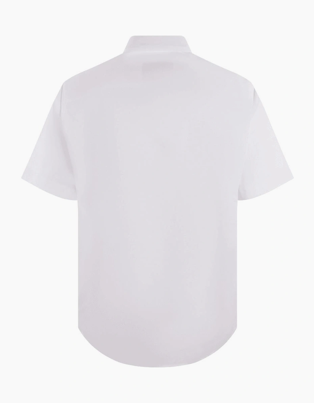 Printed Logo White Short Sleeve Shirt