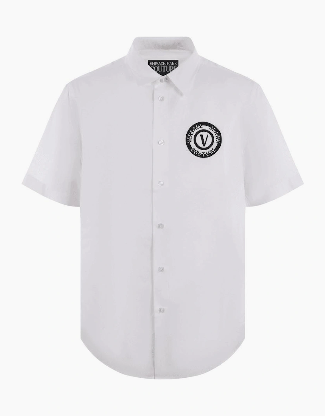 Printed Logo White Short Sleeve Shirt