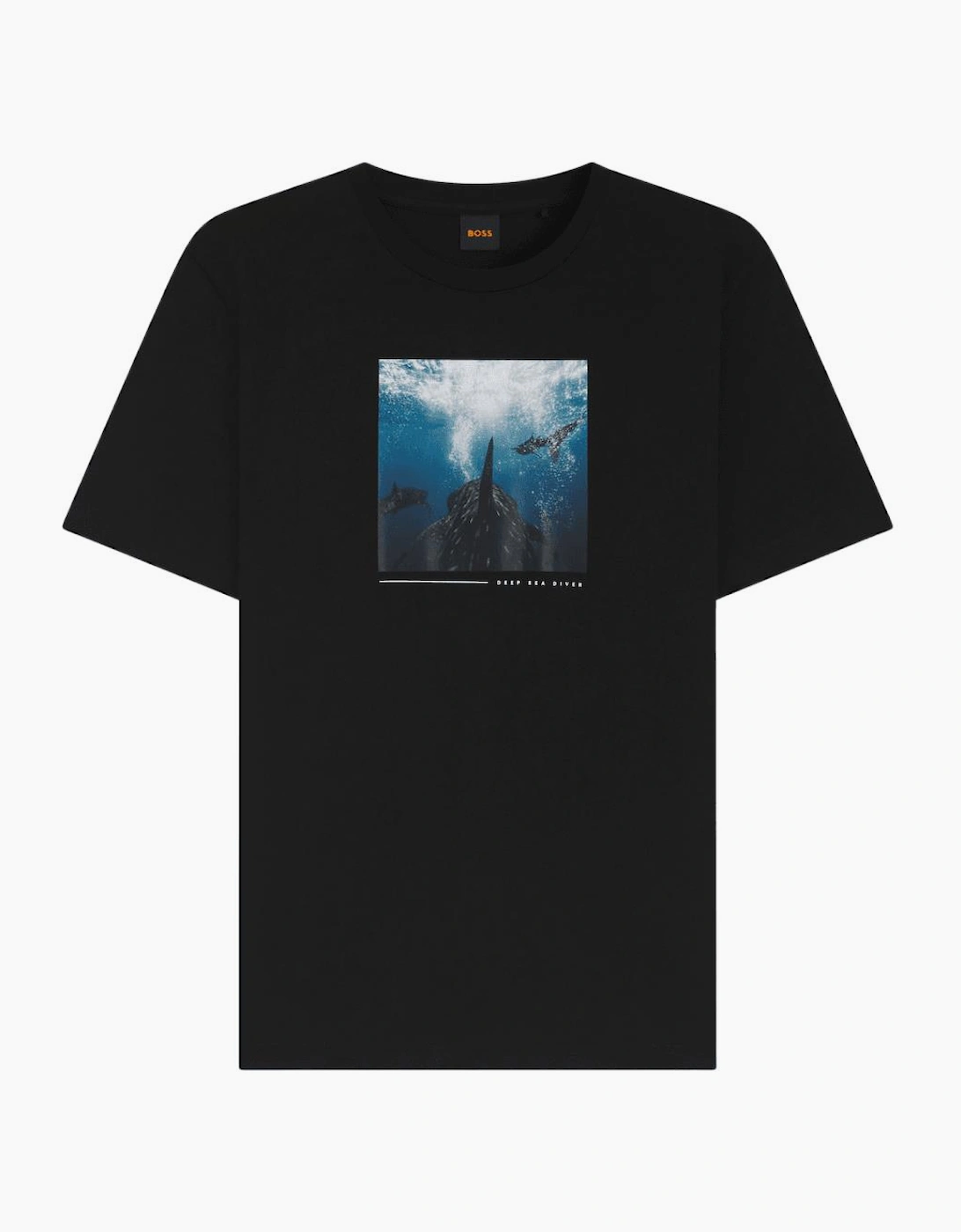 TEE_Creature Dolphin Graphic Black T-Shirt