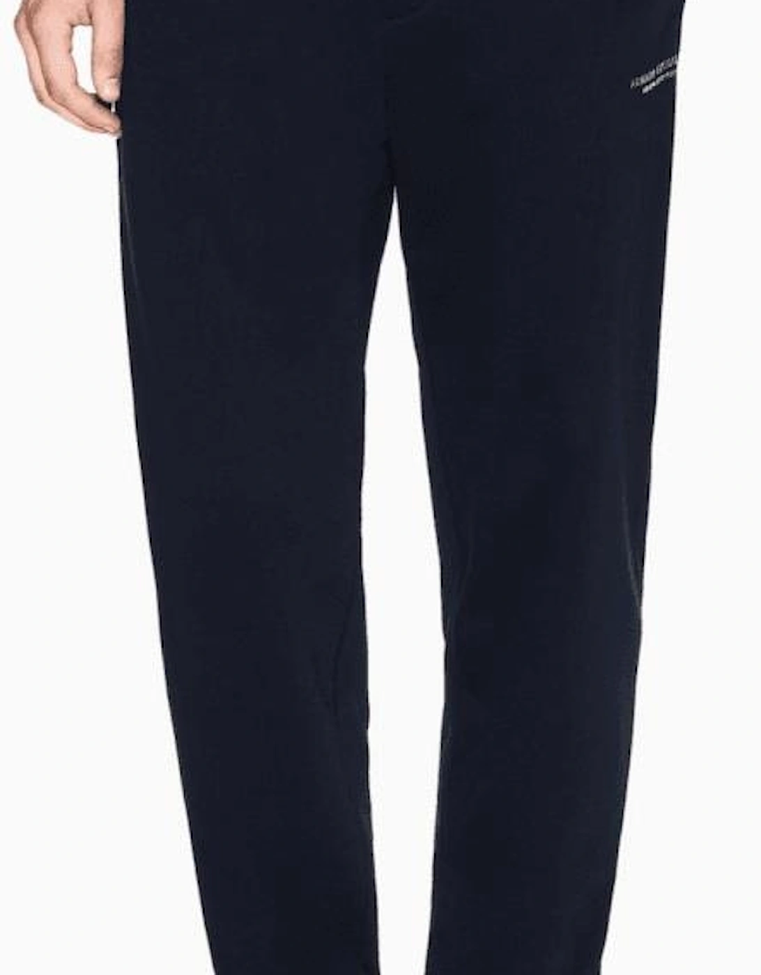 Cotton Tonal Logo Navy Zip Hooded Tracksuit