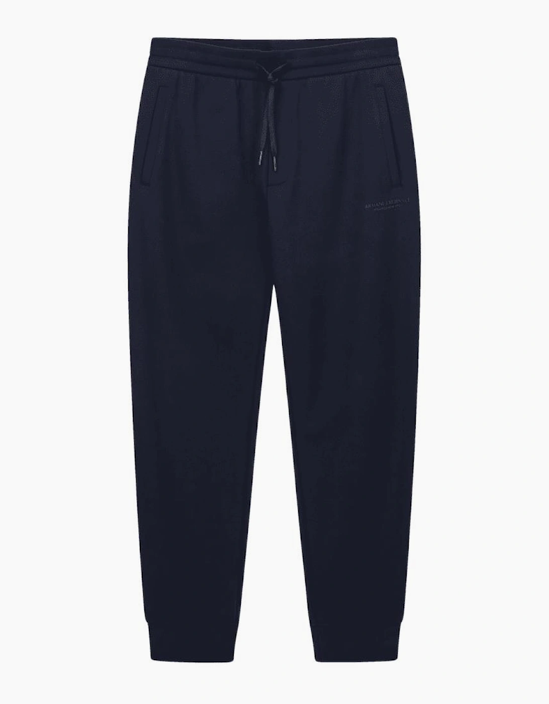 Cotton Tonal Logo Navy Zip Hooded Tracksuit