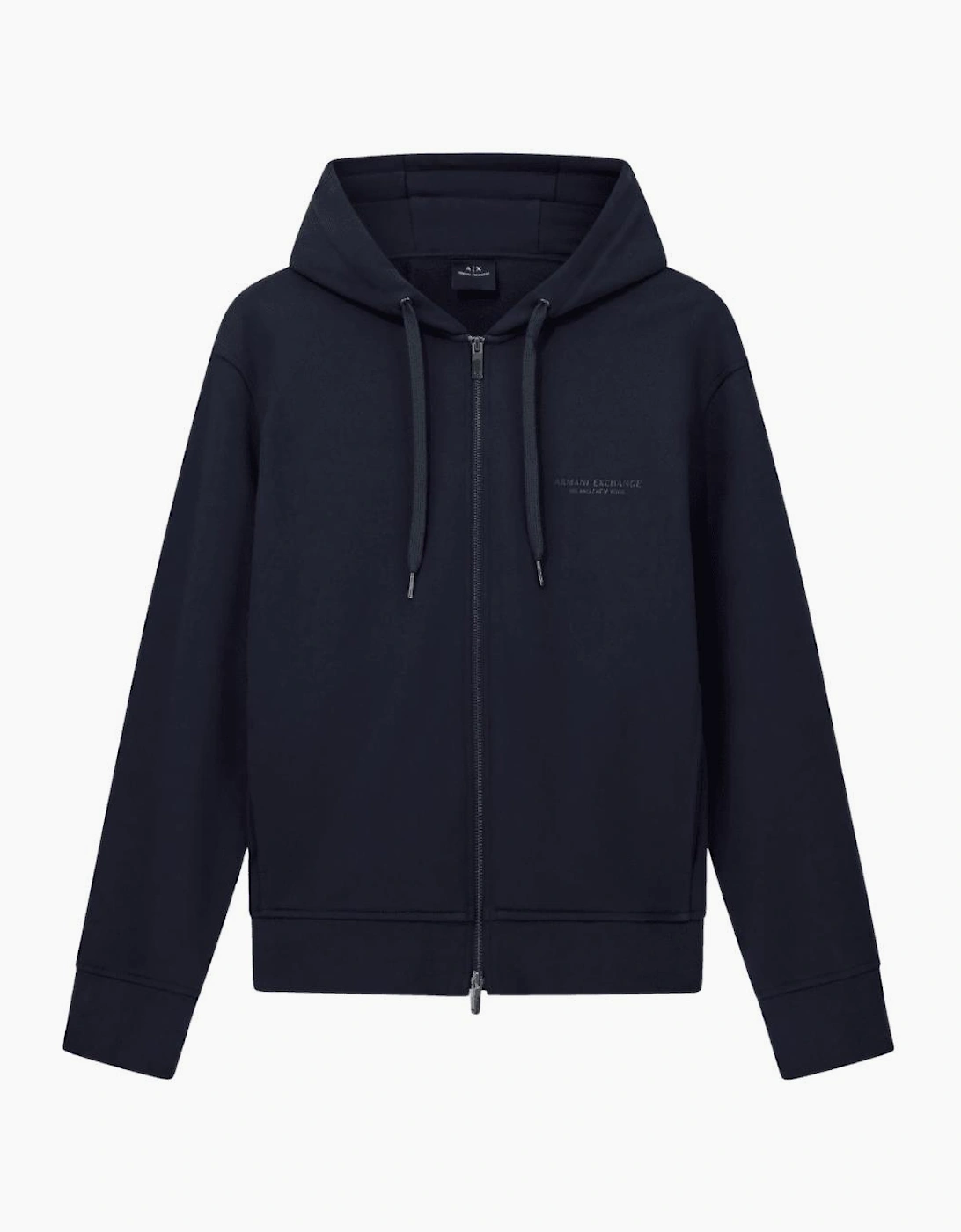 Cotton Tonal Logo Navy Zip Hooded Tracksuit