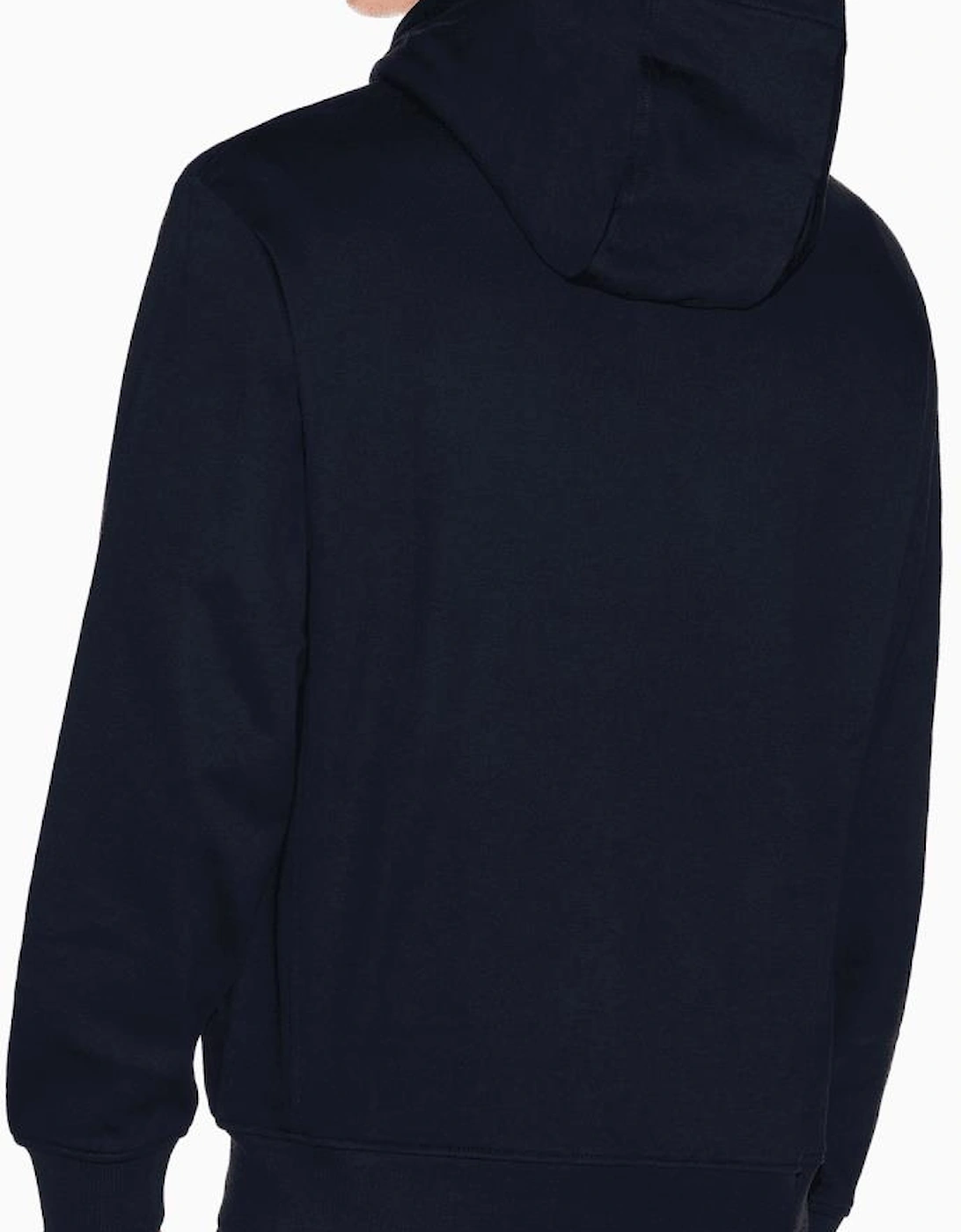 Cotton Tonal Logo Navy Zip Hooded Tracksuit