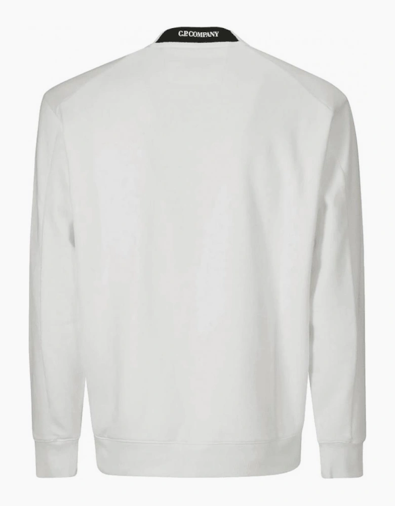 Cotton Lens Logo Crew Neck Beige Sweatshirt
