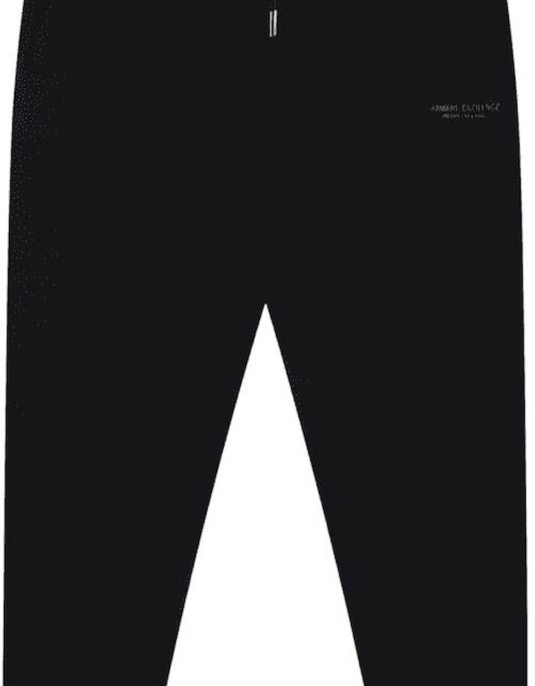 Cotton Tonal Logo Black Zip Hooded Tracksuit