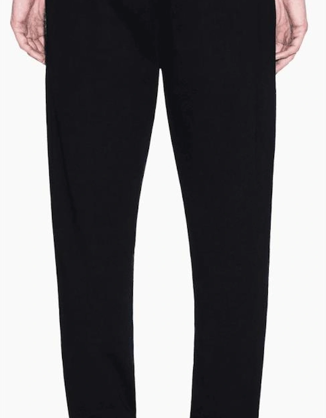 Cotton Tonal Logo Black Zip Hooded Tracksuit