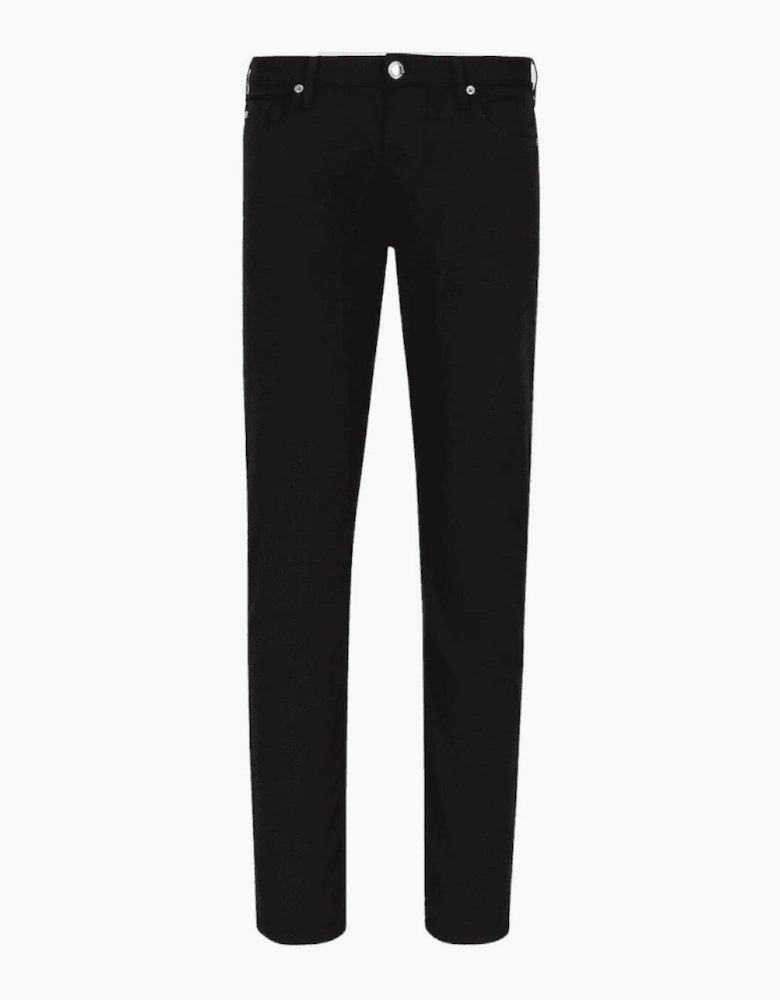 J06 Slim Fit Black Gabardine Jeans
