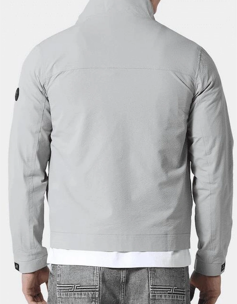 Brun Seersucker Textured Cool Grey Jacket
