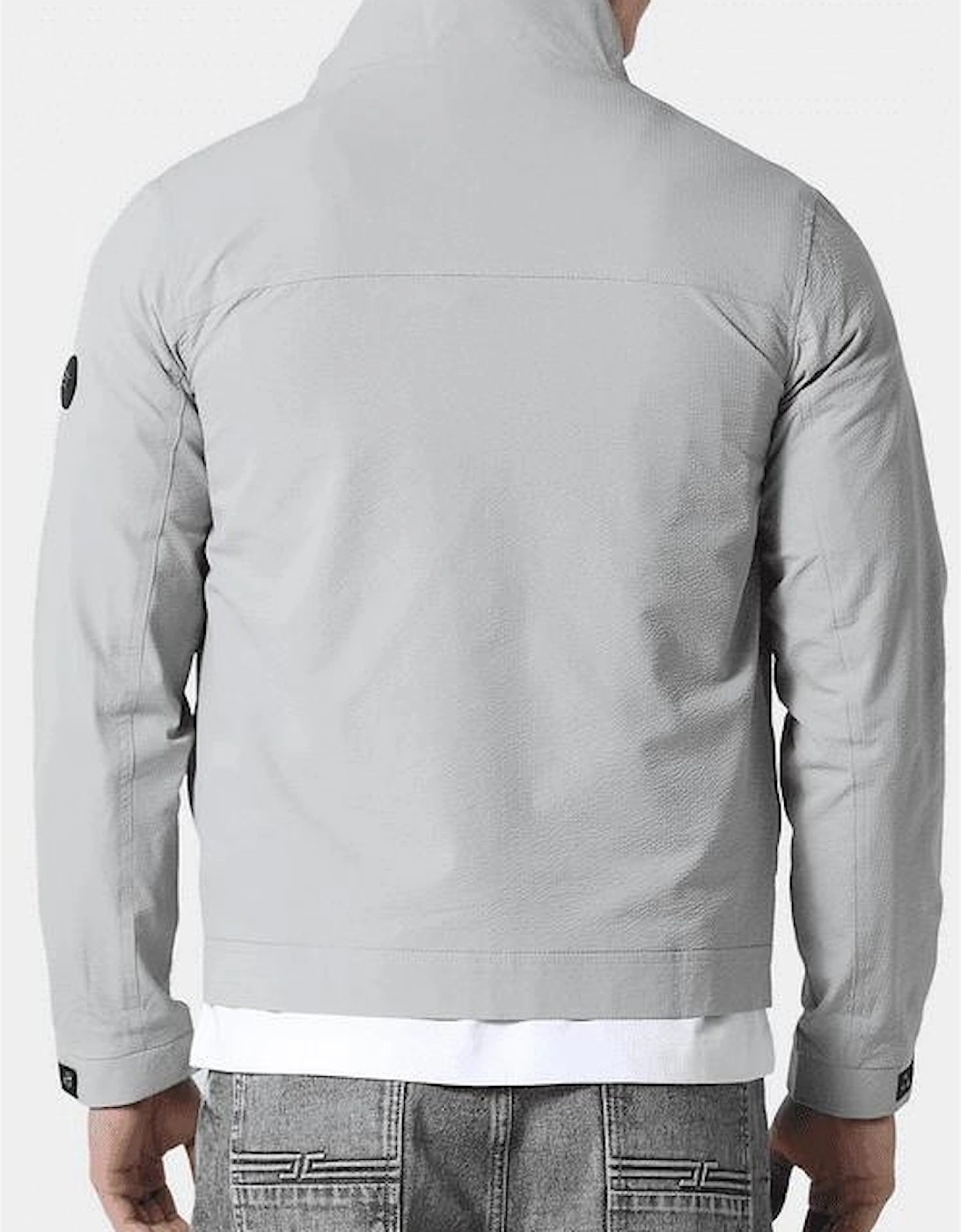 Brun Seersucker Textured Cool Grey Jacket