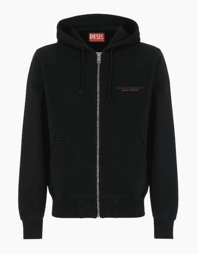 S-Ginn Cotton Zip Up Industry Logo Hoodie