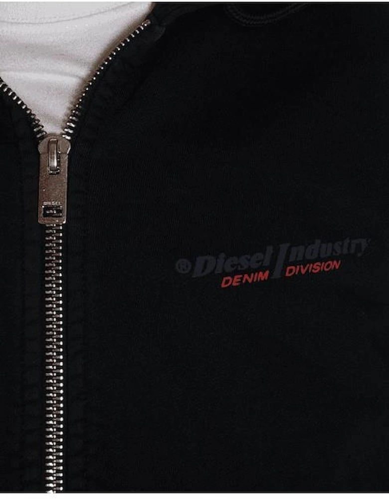 S-Ginn Cotton Zip Up Industry Logo Hoodie