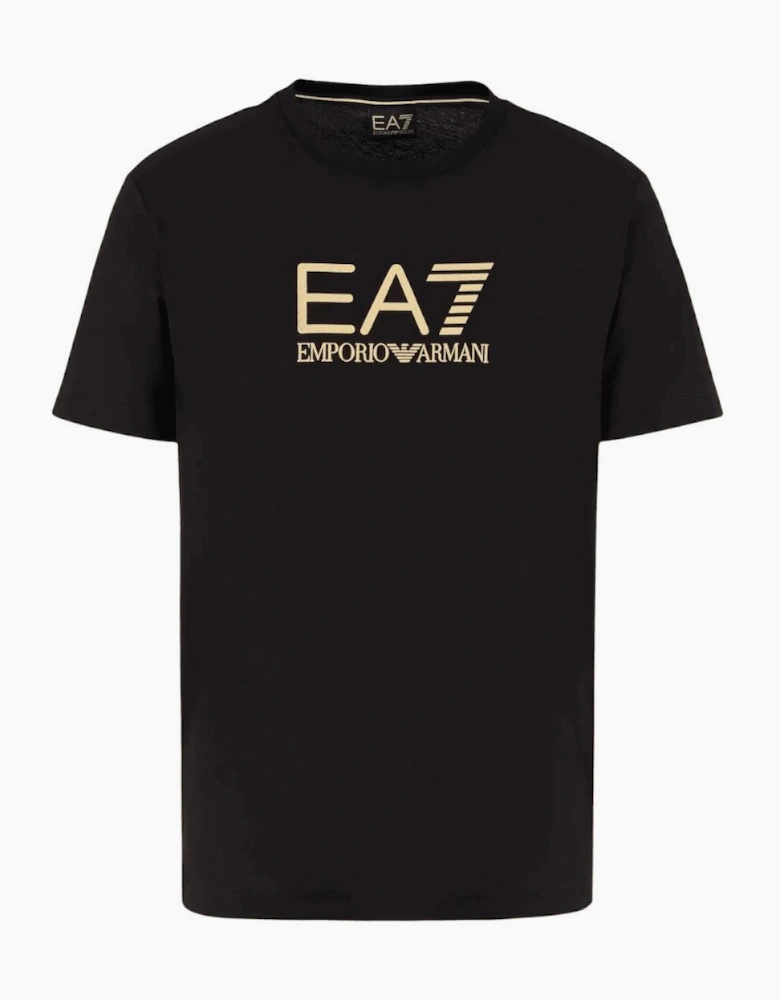 Gold Graphic Logo Black T-Shirt