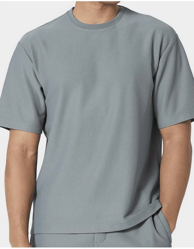 Aspwell Welland Waffle Textured Cool Grey Shorts Set
