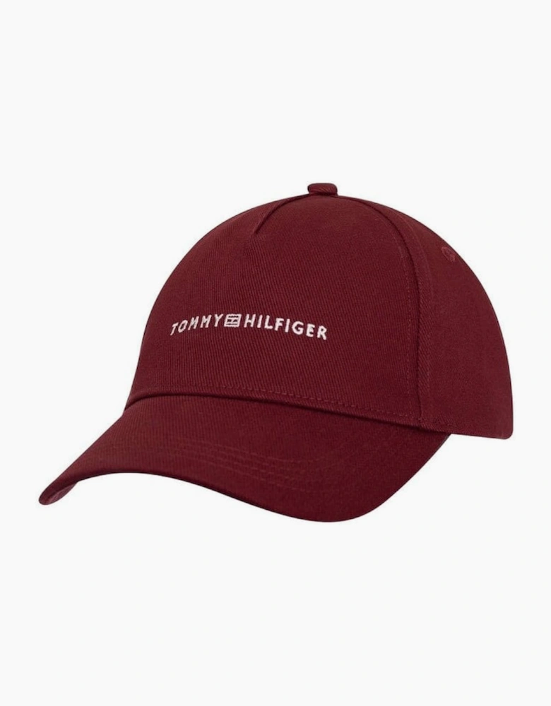 Embroidered Logo Burgundy Cap