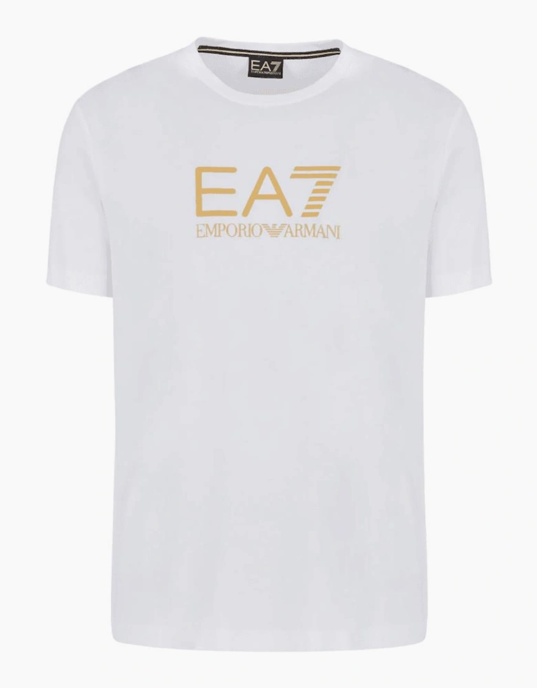 Gold Graphic Logo White T-Shirt