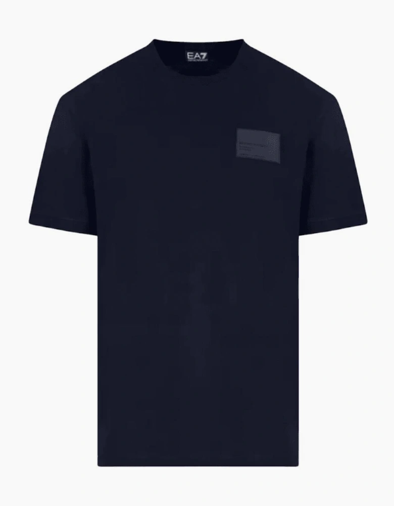Rubber Stamp Logo Navy Regular Fit T-Shirt