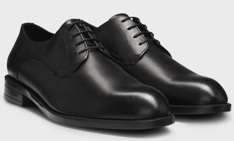 Tayil_Derb Leather Black Derby Shoes
