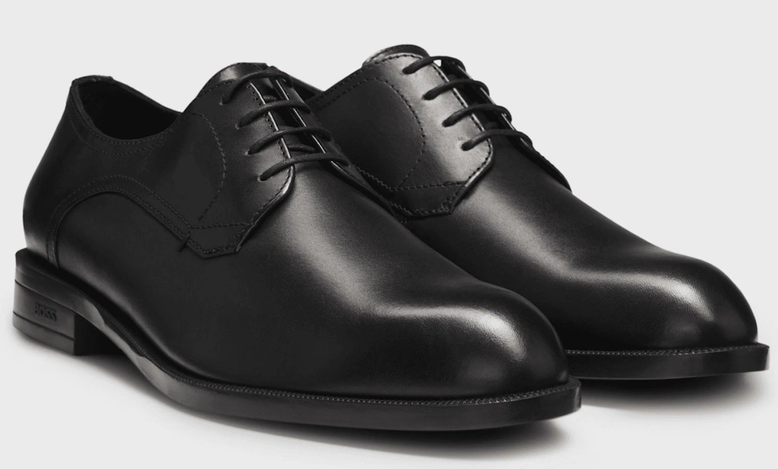Tayil_Derb Leather Black Derby Shoes