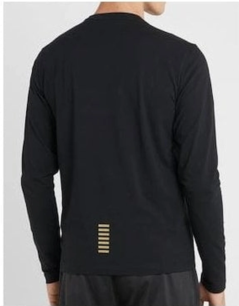 Cotton Black Long Sleeve T-Shirt