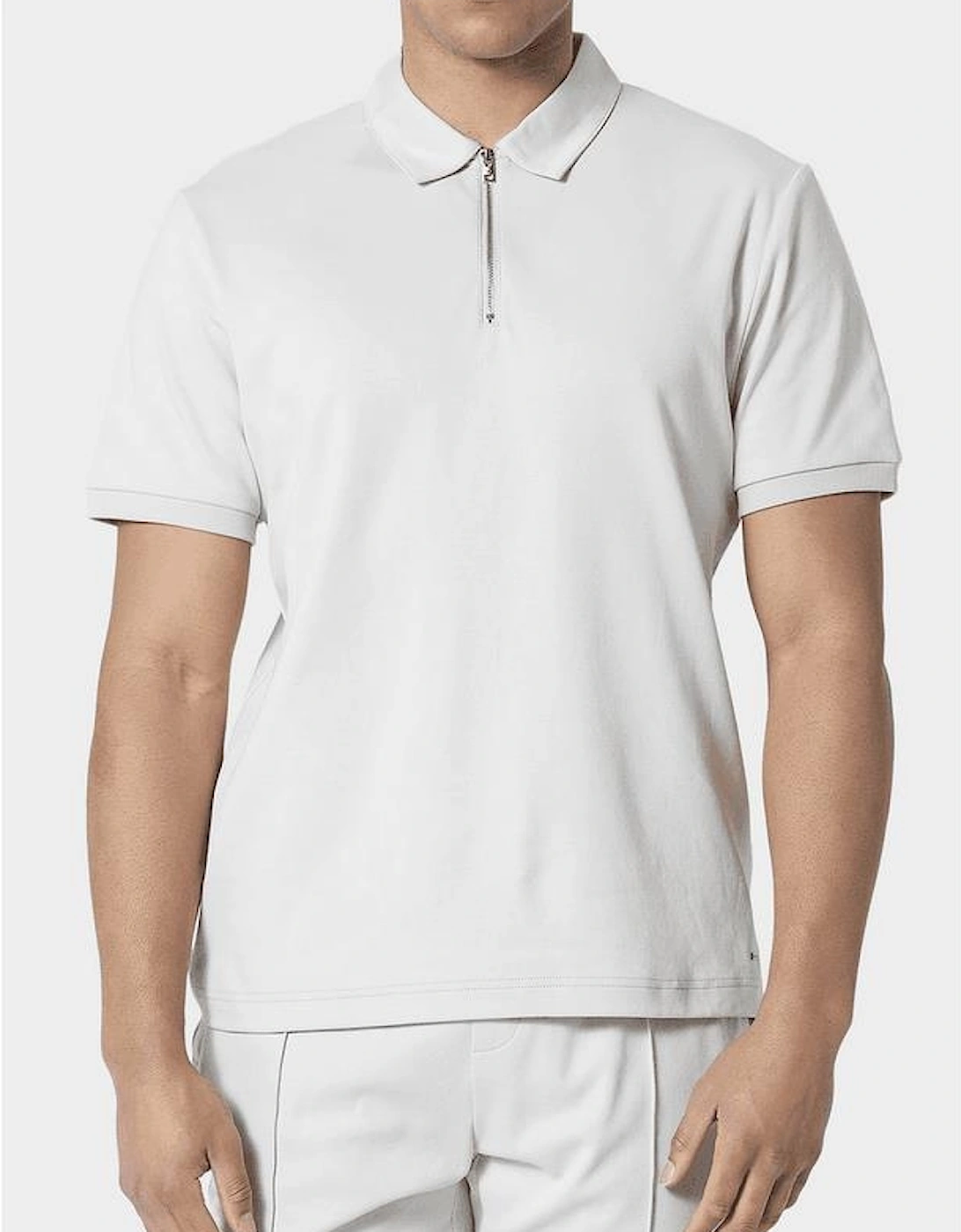 Kitmat Nelmat Pleated Light Grey Polo Shirt Set